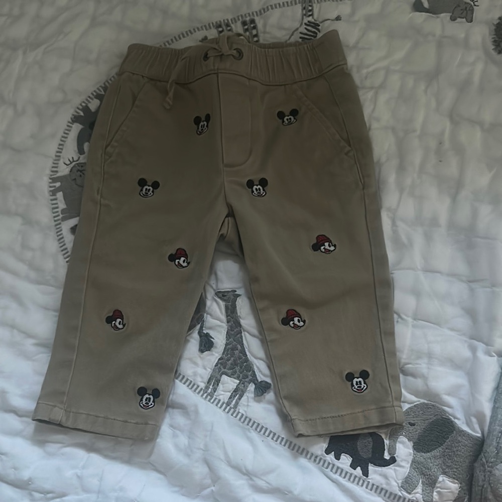 Janie and Jack Tan Casual Playful Print Bottoms